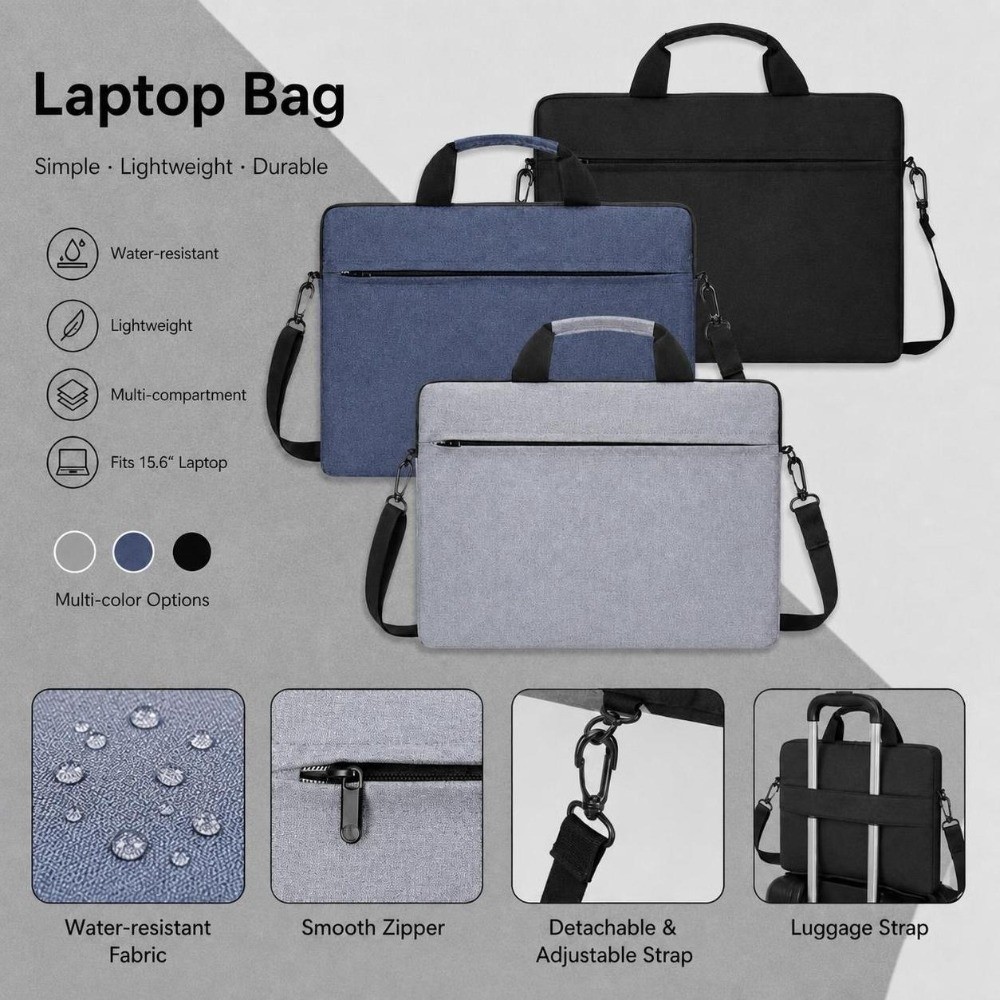 Laptop Sleeve - Ultra Thin Protective Pouch Shockproof Notebook