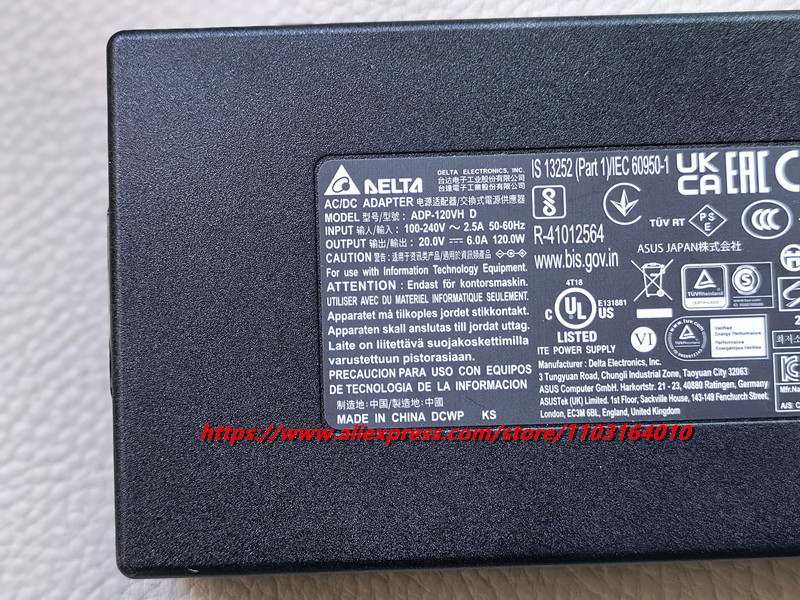 Genuine DELTA ADP-120VH D AC/D - đánh giá và giá Laptop Charger